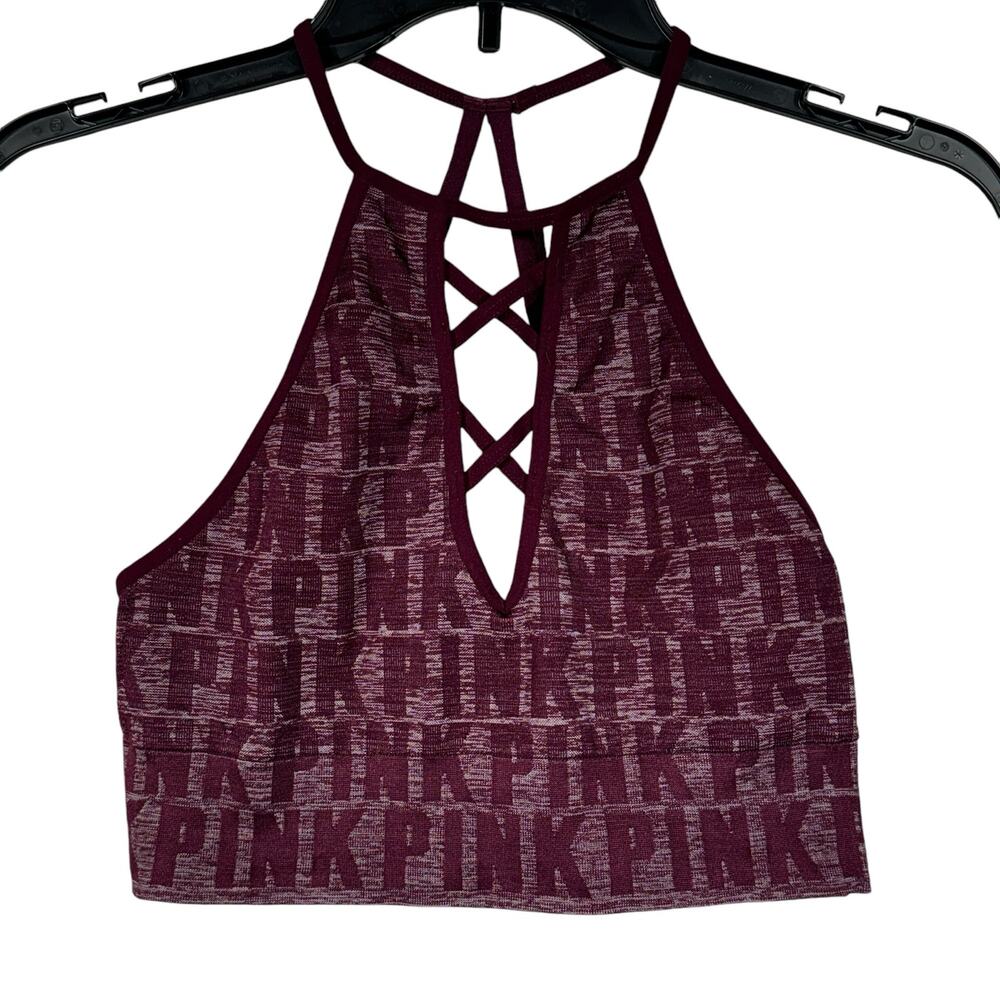 PINK Victoria’s Secret Small Cool & Comfy Strappy Bralette Halter Adjustable